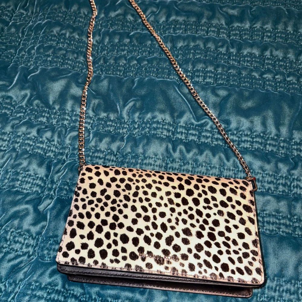 MICHAEL Michael Kors Leopard Print Crossbody Bag rare purse nwt